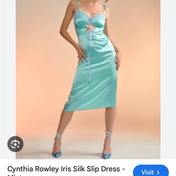 CYNTHIA ROWLEY NWOT Mint Green Midi Dress - Picture 3 of 8